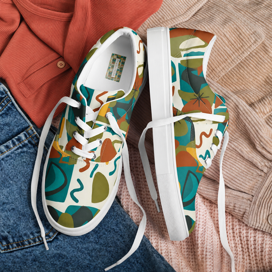 Mid-Century Modernist Canvas Low-Tops – Exclusive Artist Edition