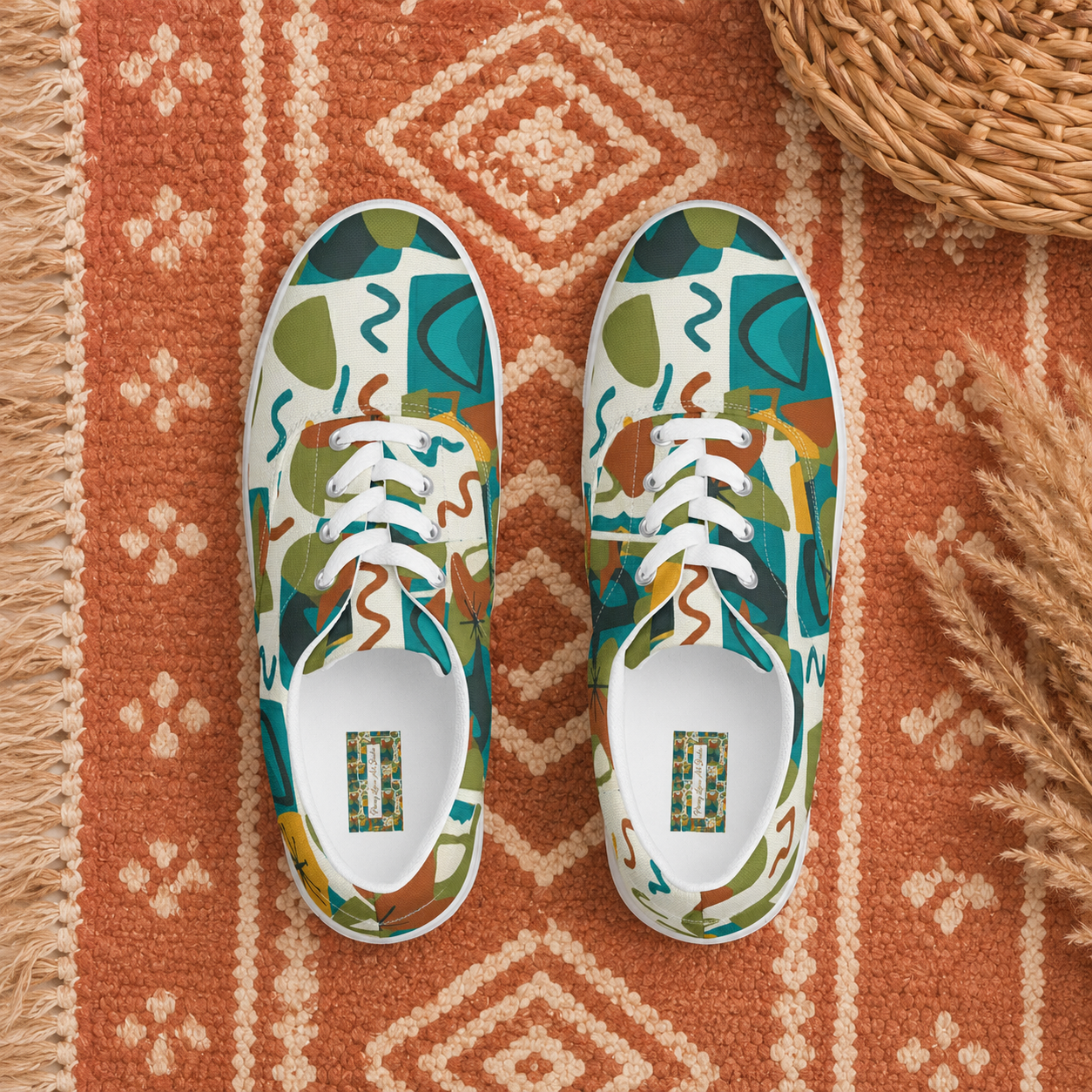 Mid-Century Modernist Canvas Low-Tops – Exclusive Artist Edition