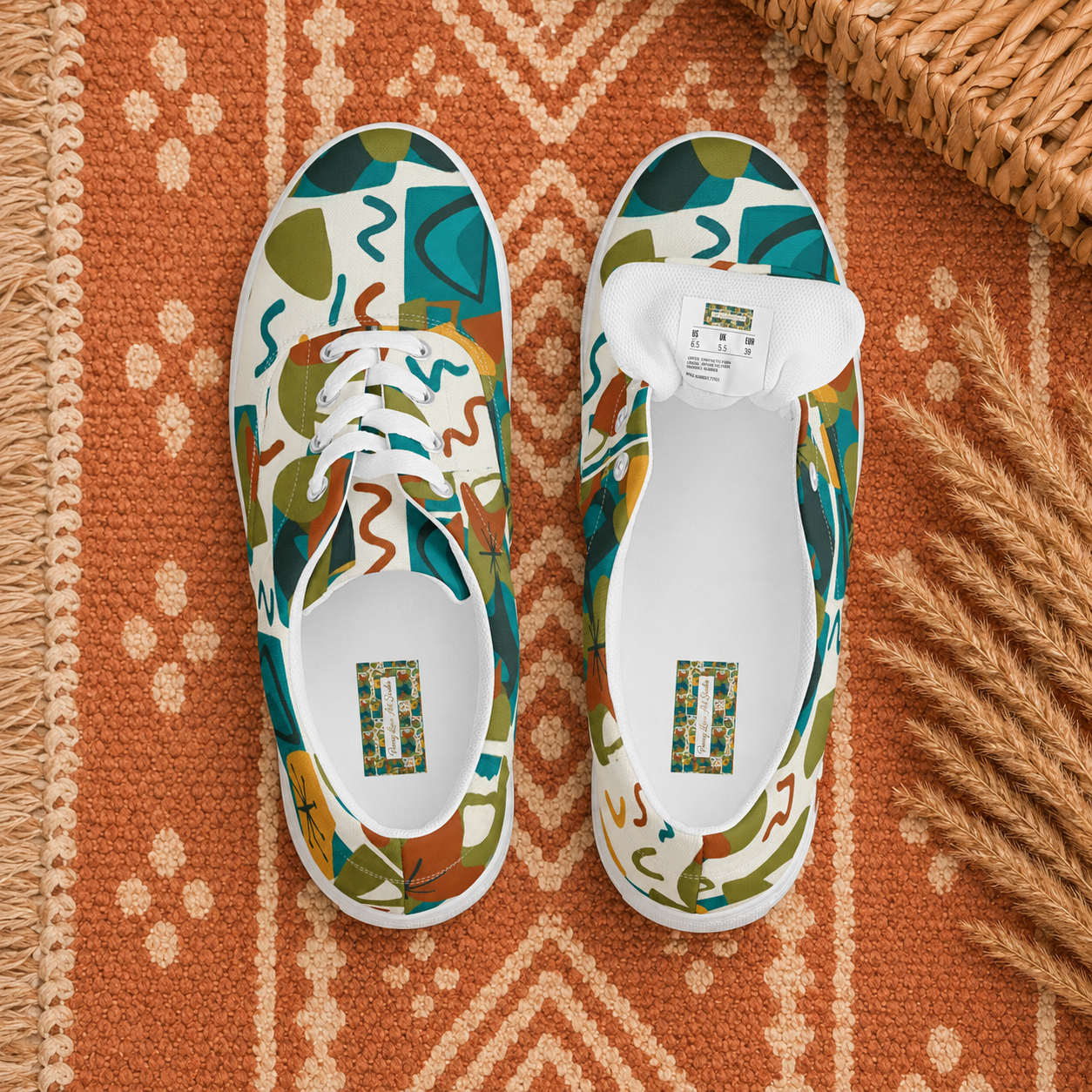 Mid-Century Modernist Canvas Low-Tops – Exclusive Artist Edition