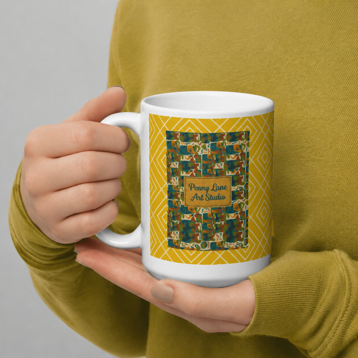 Mid-Century Modernist Ceramic Mug – Penny Lane Art Studio