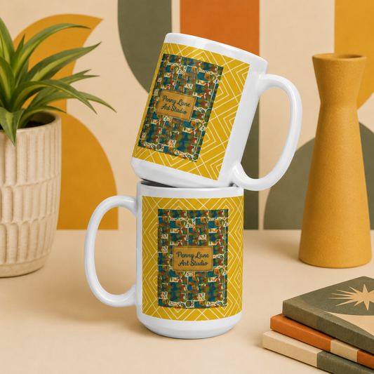 Mid-Century Modernist Ceramic Mug – Penny Lane Art Studio