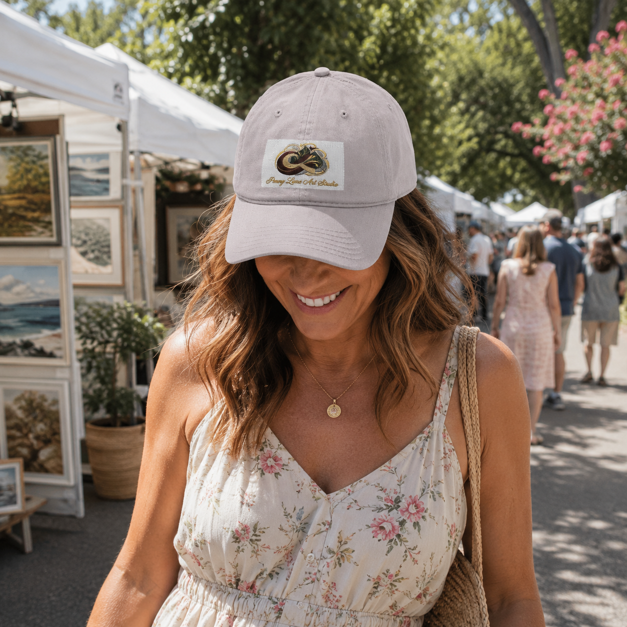 The Modernist Embroidered Dad/Mom Baseball Cap – Gold & Earth Tones