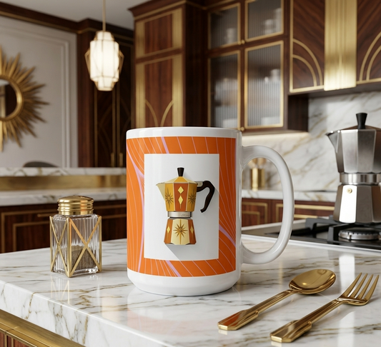 The MCM Moka Pot | Mid-Century Modern Coffee Mug - 15oz