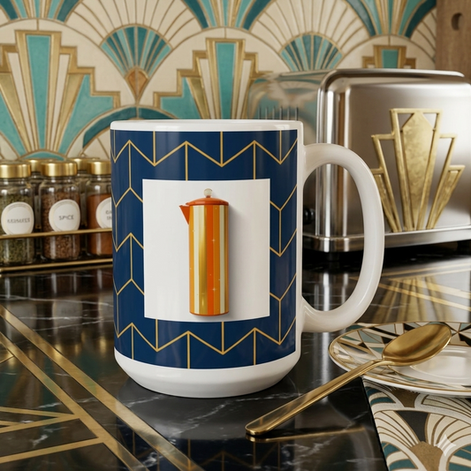 The Celestial Percolator | Art Deco Coffee Mug - 15oz