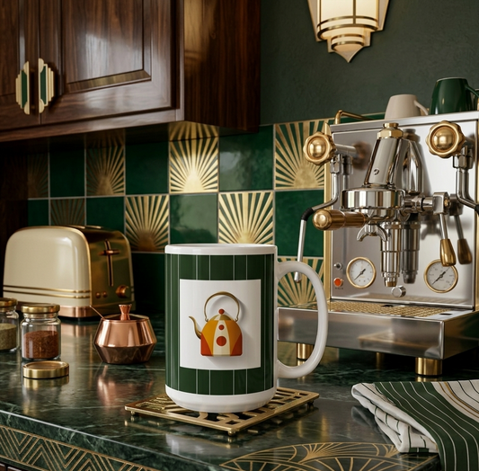 The Kinetic Kettle | Art Deco Coffee & Tea Mug - 15oz
