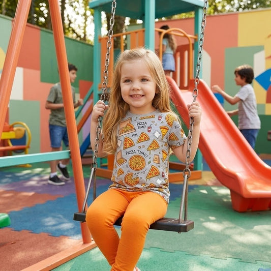 The "Slice of Life" Pizza All-Over Print Kids Tee