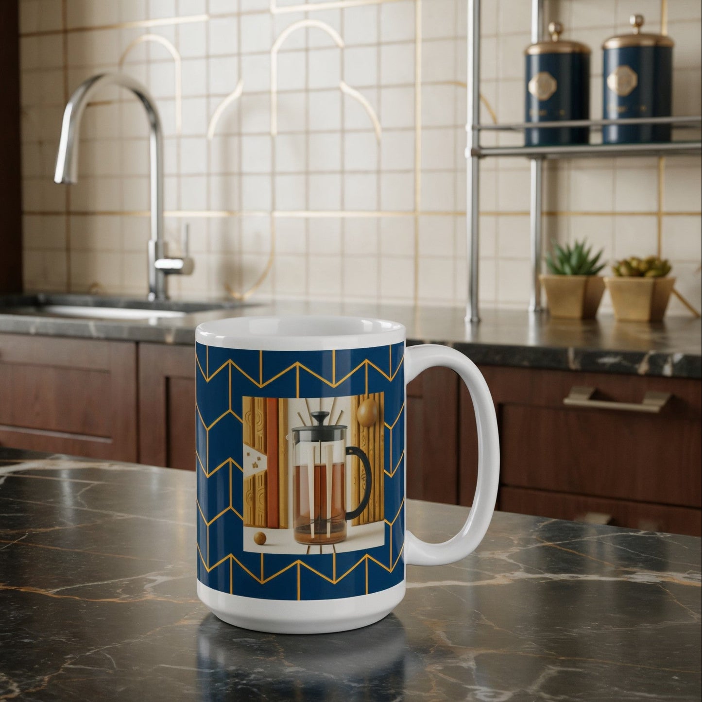 The Abstract Aero | Mid-Century Modern "Atomic" Coffee Mug - 15oz