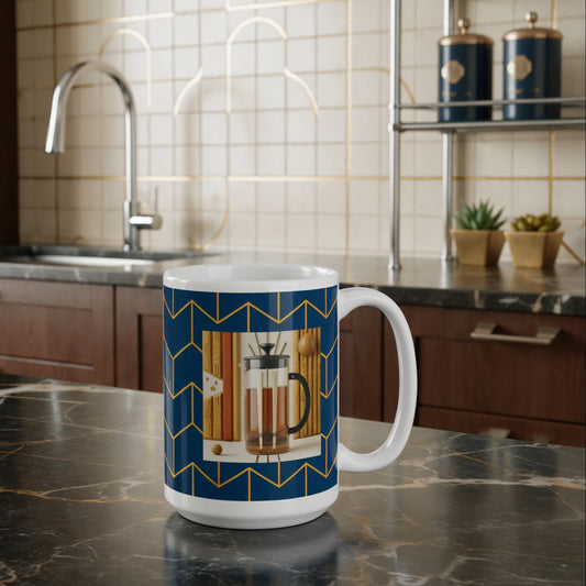 The Abstract Aero | Mid-Century Modern "Atomic" Coffee Mug - 15oz